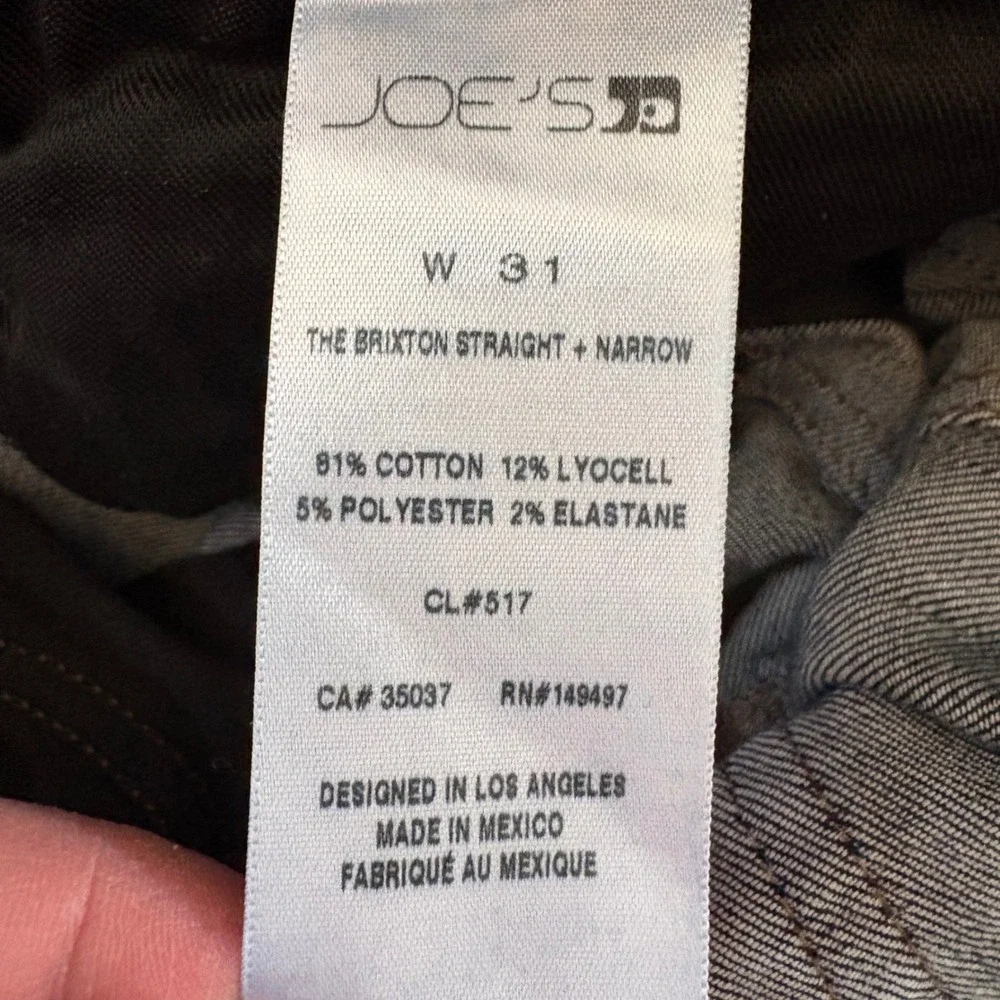 Joes Jeans The‎ Brixton Straight & Narrow Dark Wash Denim Men's Size 31